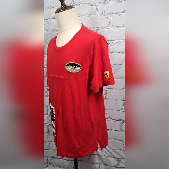 Puma Scuderi Ferrari Men's T-Shirt Graphic Print Logo Patch Red Racing  Size XL - Picture 5 of 13